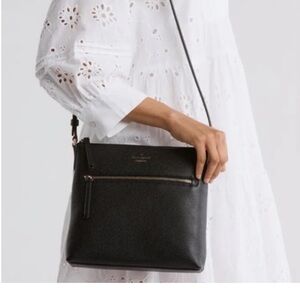 Black Leather Crossbody Bag